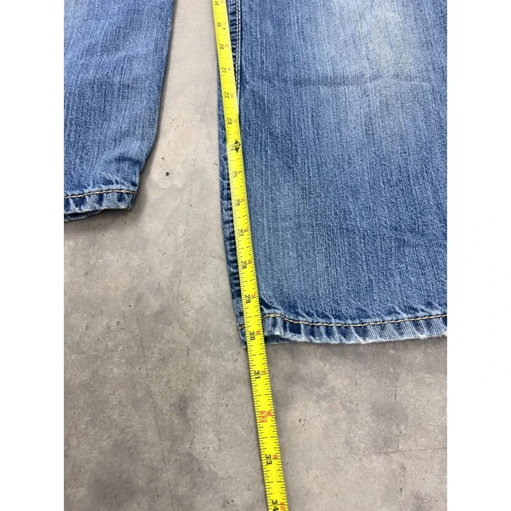 BKE Carter Bootcut Jeans Mens 34R Blue Denim Light Wash Grunge Y2K Streetwear